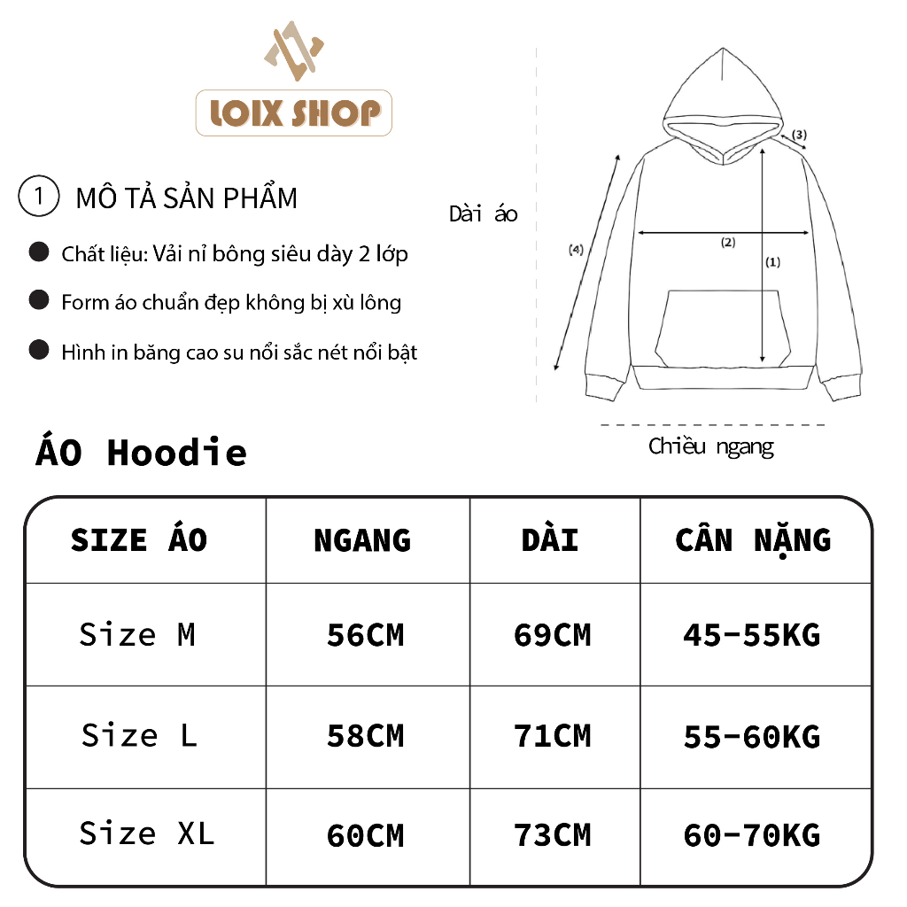 Áo hoodie Adidas nỉ bông siêu dày mũ zip bassic form rộng nam nữ unisex, khoác hoodie oversize LOIX