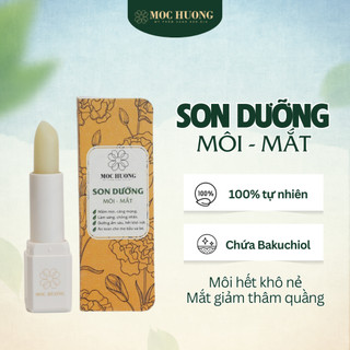 Son Dưỡng Môi - Mắt 2in1 MỘC HƯƠNG Tự Nhiên, Dưỡng Ẩm Sâu, Môi Sáng Hồng, Hết Khô Nẻ, Giảm Thâm, Nhăn Mắt 4g