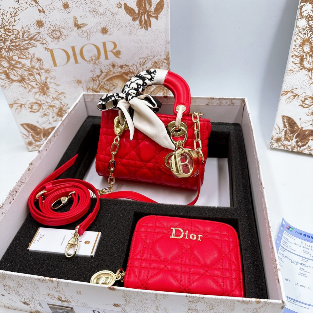 Túi Dior VIP SPSL siêu COMBO cực xịn kèm NƯỚC HOA mini màu đen - Shop Lynh