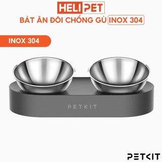 Bát Ăn Đôi, Chén Ăn Chống Gù Cho Chó Mèo PETKIT Nghiêng 15 Độ - HeLiPet