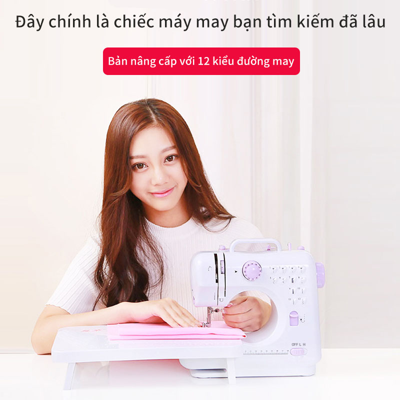 Máy May Để Bàn Mini Có Đèn Led máy may gia đình tặng kèm kim chỉ Bàn Nhỏ Gọn Dễ Sử Dụng Bảo hành 12 tháng