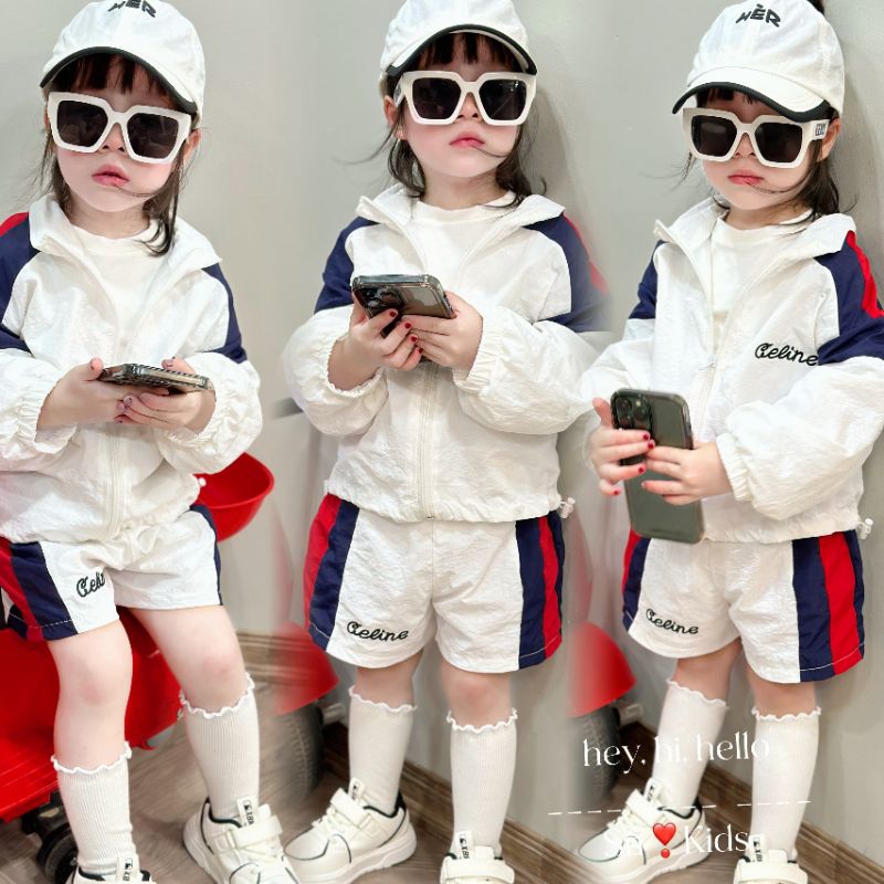set áo khoát thu đông cho bé gái.set áo +quần.2 món hình thật trải sàn..