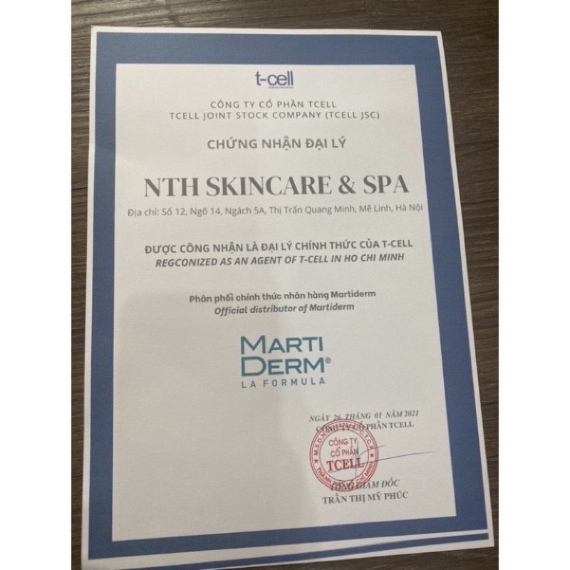 Kem chống nắng MatriDerm SPF 50+ PA+ Phù hợp cho da đang treatment 40ml