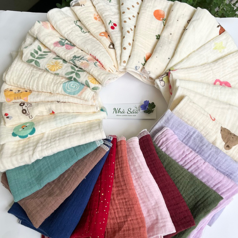 Khăn mỏng-khăn xô muslin 2 lớp