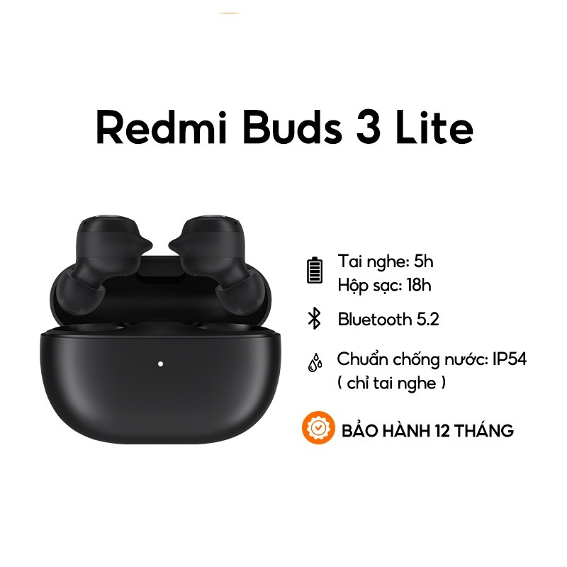 Tai Nghe Nhét Tai , Tai nghe Bluetooth Xiaomi Redmi Buds 3 Lite , Tai nghe không dây Xiaomi Redmi Buds 3 Lite TWS