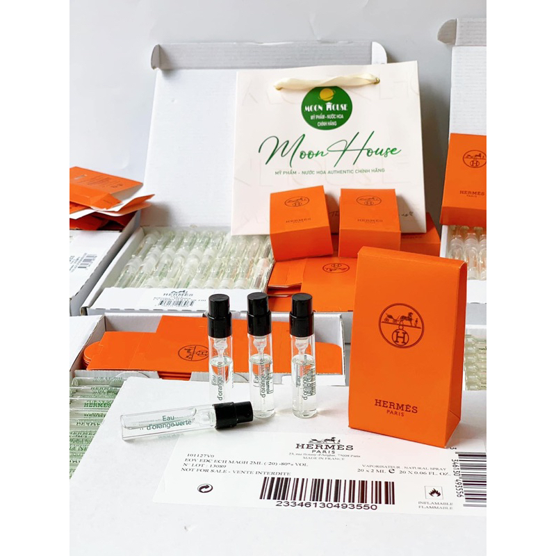 SET 2 NƯỚC HOA HERMES VIAL 2ML DẠNG XỊT + TÚI GIẤY