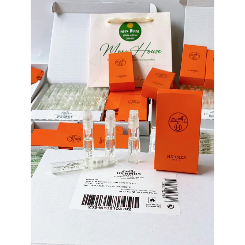 SET 2 NƯỚC HOA HERMES VIAL 2ML DẠNG XỊT + TÚI GIẤY