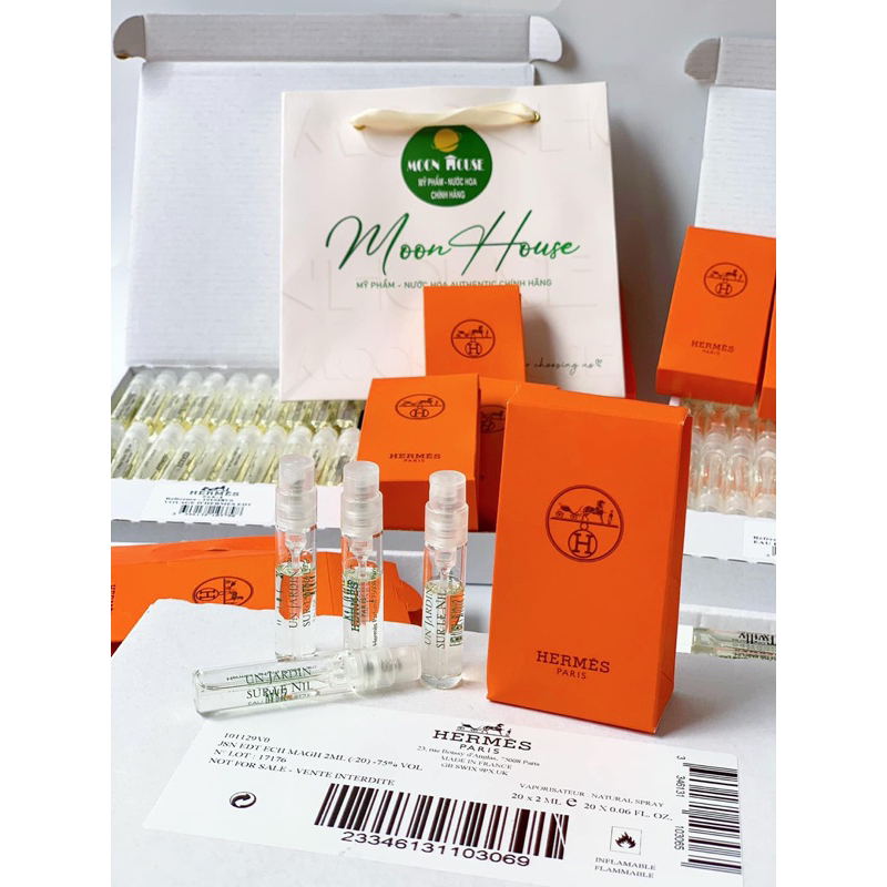 SET 2 NƯỚC HOA HERMES VIAL 2ML DẠNG XỊT + TÚI GIẤY