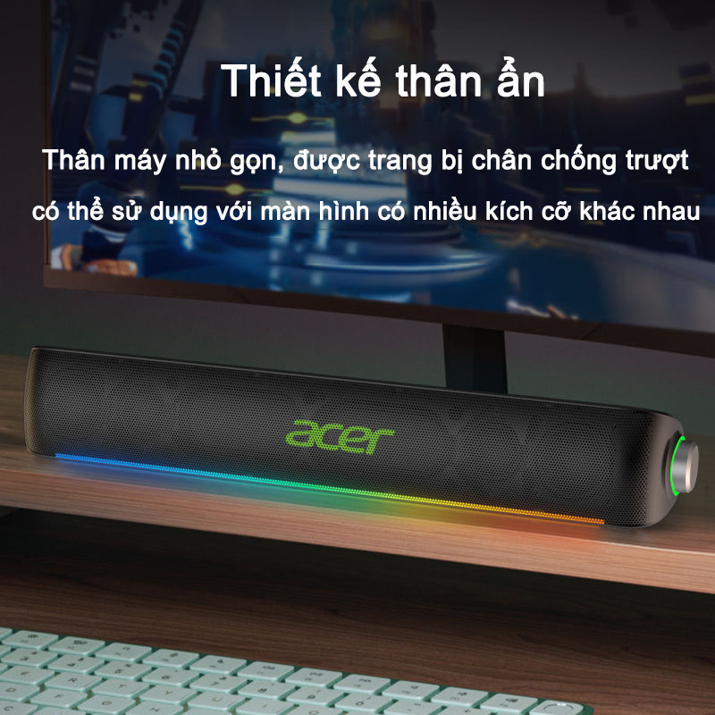 Máy Nghe Nhạc Không Dây Acer OSK211 Loa Bluetooth Hỗ Trợ Kết Nối Có Dây 3.5mm Thích Hợp Cho Rạp Hát Tại Nhà Và Trò Chơi
