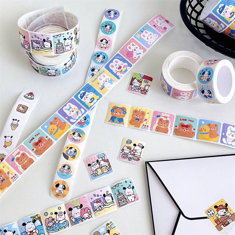 Set 50 hình dán dạng tem xinh xắn🌷