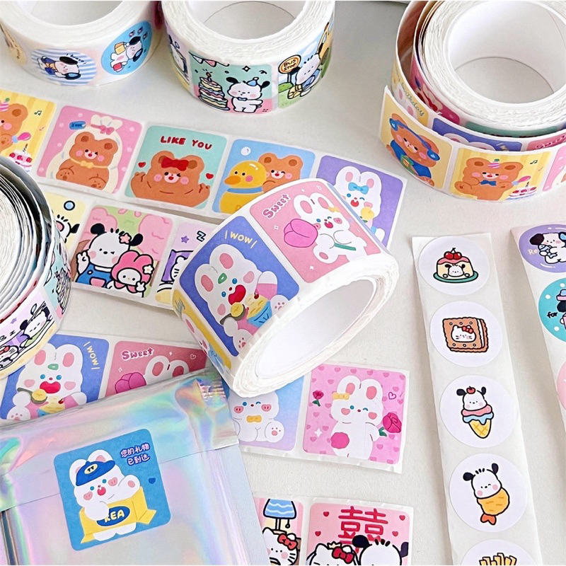 Set 50 hình dán dạng tem xinh xắn🌷