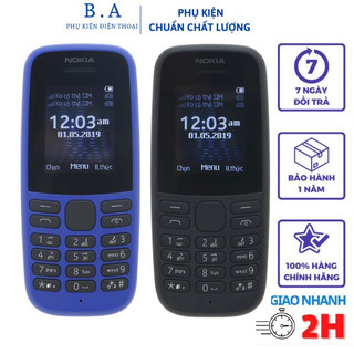 Điện thoại Nokia 105 4G 2 Sim bản mới nhất 2019, Điện Thoại Main Zin Chính Hãng 100% Loa To Sóng Khoẻ Kèm Pin Sạc