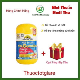 Nature' way Kids Smart Vita Gummies Omega 3 - Bổ sung Omega DHA giúp bé thông minh,sáng mắt
