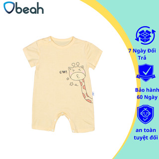 body ngắn tay cho bé, body mùa hè cho bé in hình chất liệu petit kháng khuẩn cho bé size 59 - 90 OBEAH Mã OB112148