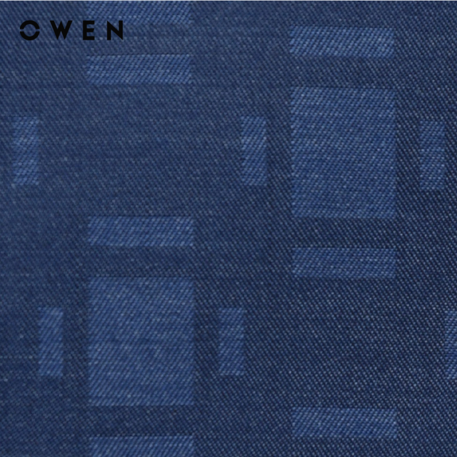 OWEN - Áo sơ mi dài tay Slim Fit màu Navy chất liệu Bamboo-Microfiber - AS23369D