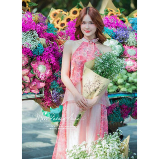 Set yếm hoa nhí cổ tàu