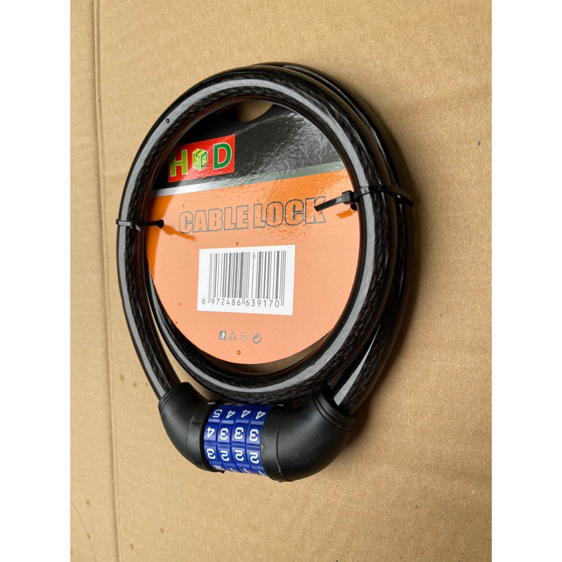 Khoá dây xe đạp, xe máy 4 mã số phi 15mm cứng cáp chắc chắn