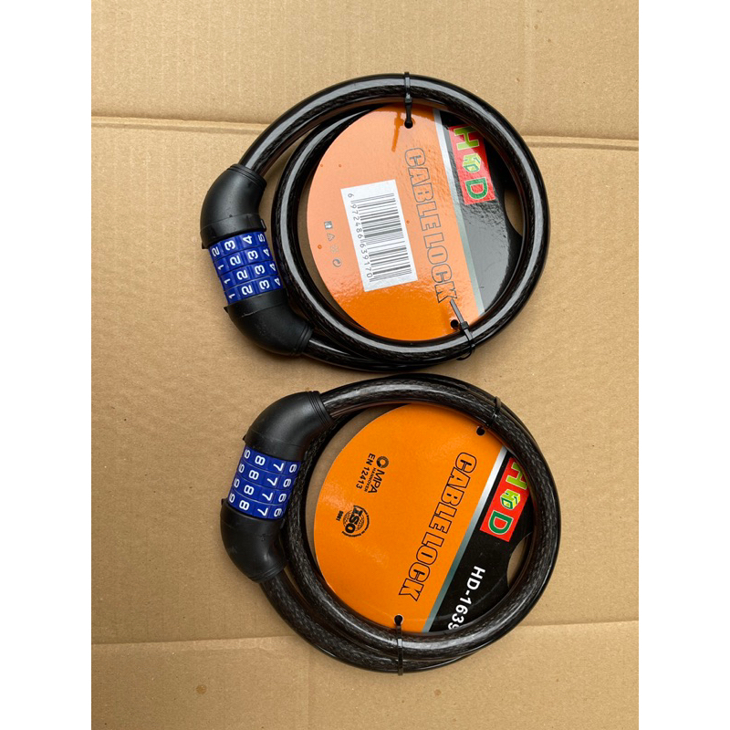 Khoá dây xe đạp, xe máy 4 mã số phi 15mm cứng cáp chắc chắn