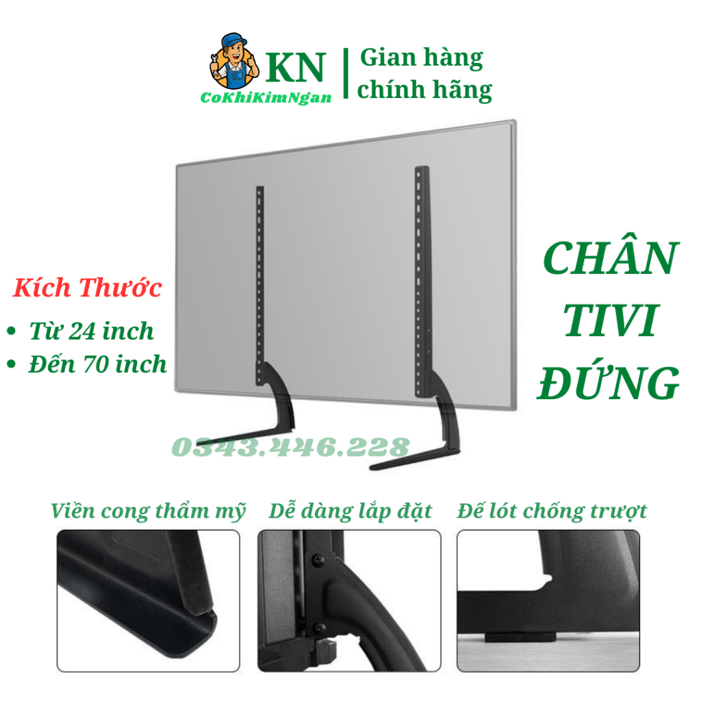 Chân tivi đa năng bể bàn từ 42 đến 65 inch dành cho tivi Sam sung, Sony, LG