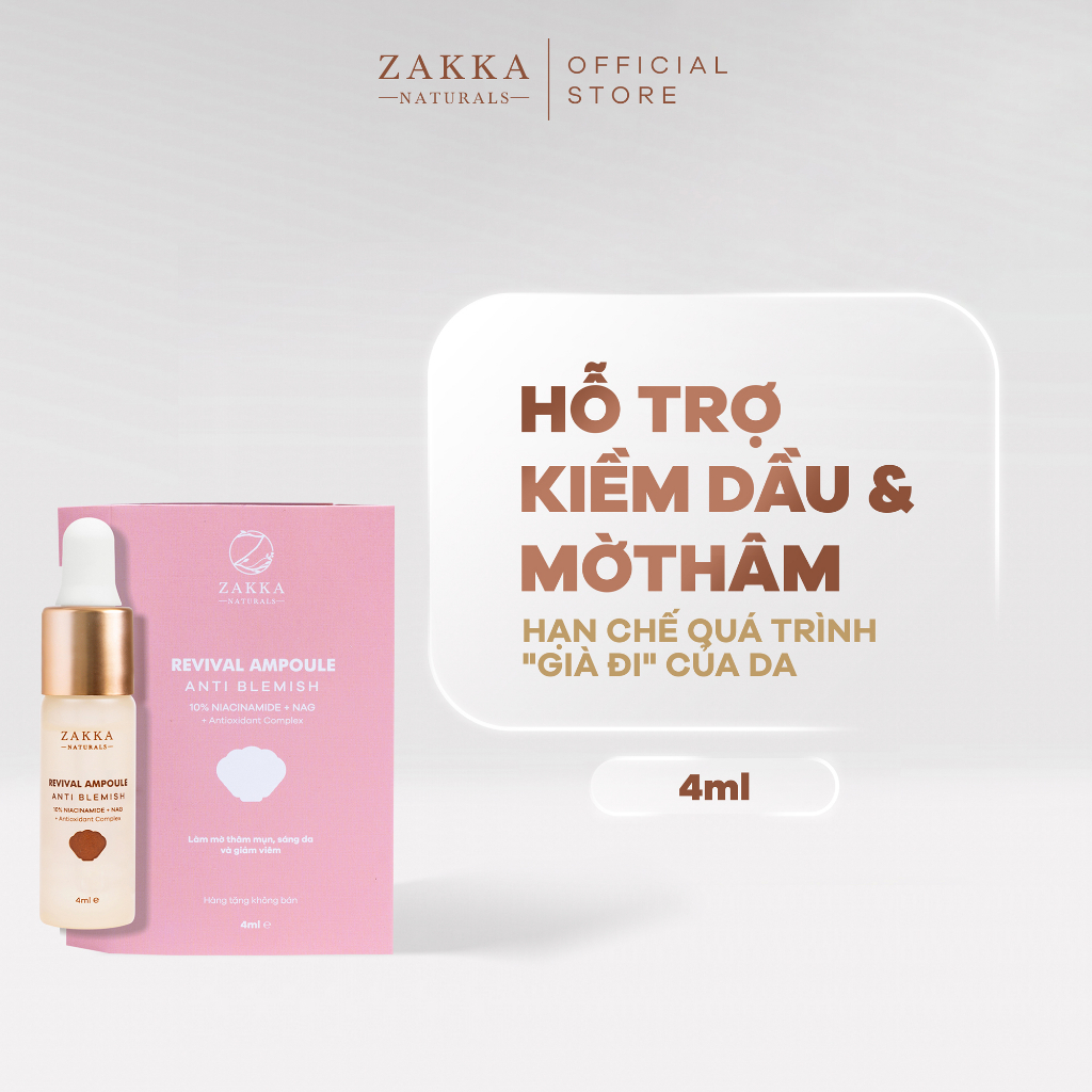 [GIFT] Serum B3 Zakka Naturals Revival Ampoule Anti Blemish 10% Niacinamide + NAG 4ml