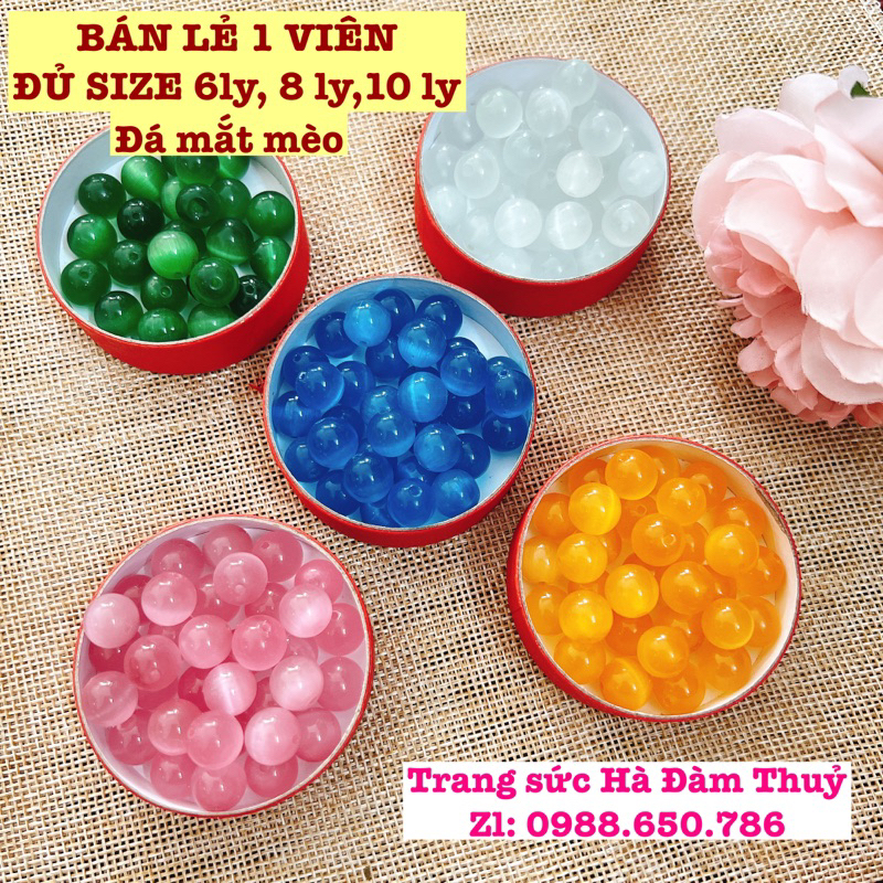 Một Hạt Đá làm vòng tay handmade đủ size 6 8 10ly 🍀❤️🥰