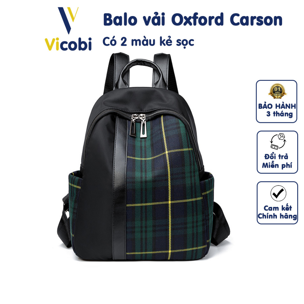 Balo nữ vải Oxford Carson Vicobi B4, đựng vừa giấy A4 và laptop 13inch trở xuống