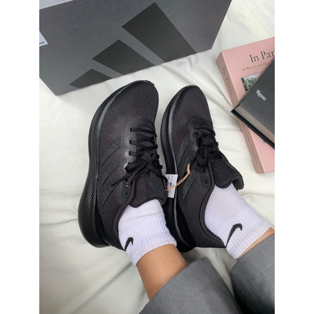 Giày Sneaker adidas Runfalcon 3 "Black Carbon " HP7558 màu Đen Full chạy bộ Running | PiuPiu Authentic