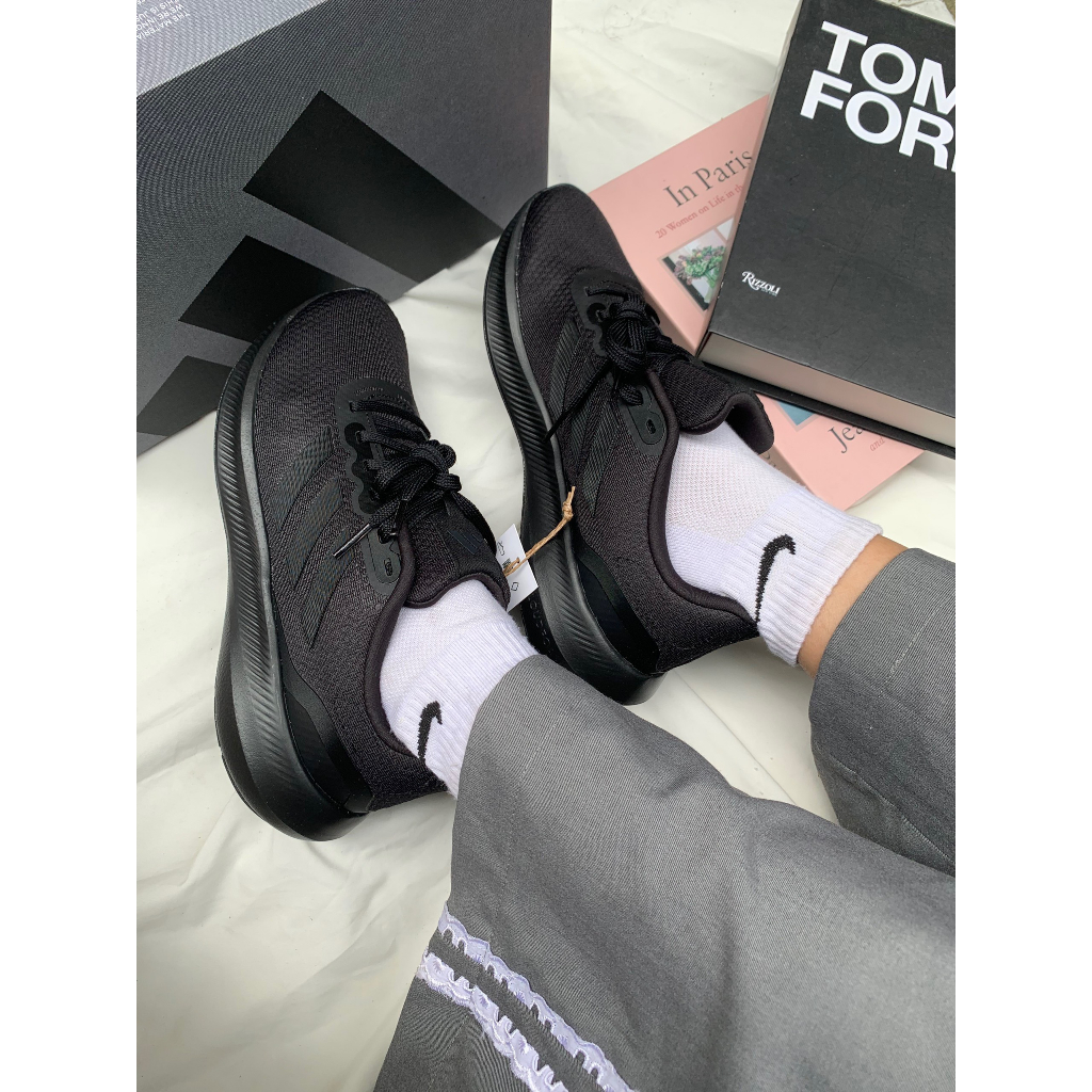 Giày Sneaker adidas Runfalcon 3 "Black Carbon " HP7558 màu Đen Full chạy bộ Running | PiuPiu Authentic