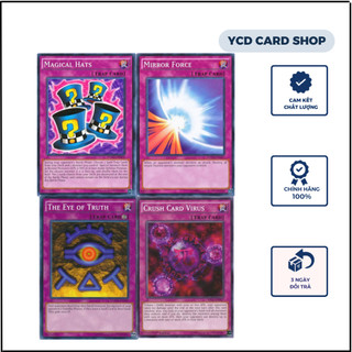 Thẻ bài yugioh chính hãng  set 4 lá bài cạm bẫy 01-Common