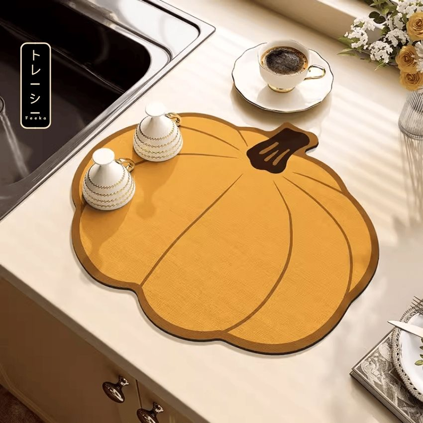 Thảm lót bàn bếp siêu thấm hút chất liệu diatomite, thảm đá lót bàn decor xinh xắn