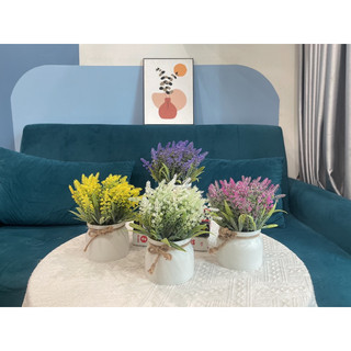 Chậu cây giả để bàn cỡ nhỏ, lavender mẫu mới