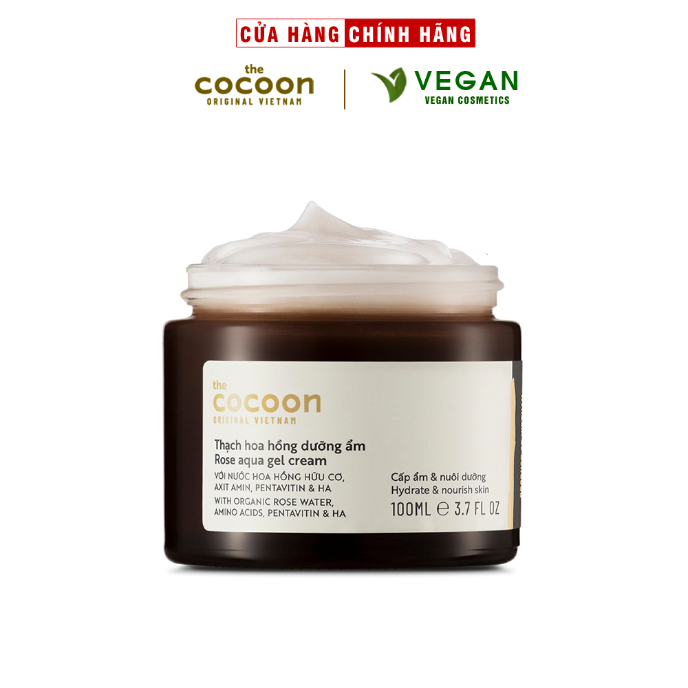 Bigsize - Thạch hoa hồng dưỡng ẩm (kem dưỡng ẩm) Cocoon cấp ẩm & nuôi dưỡng 100ml thuần chay