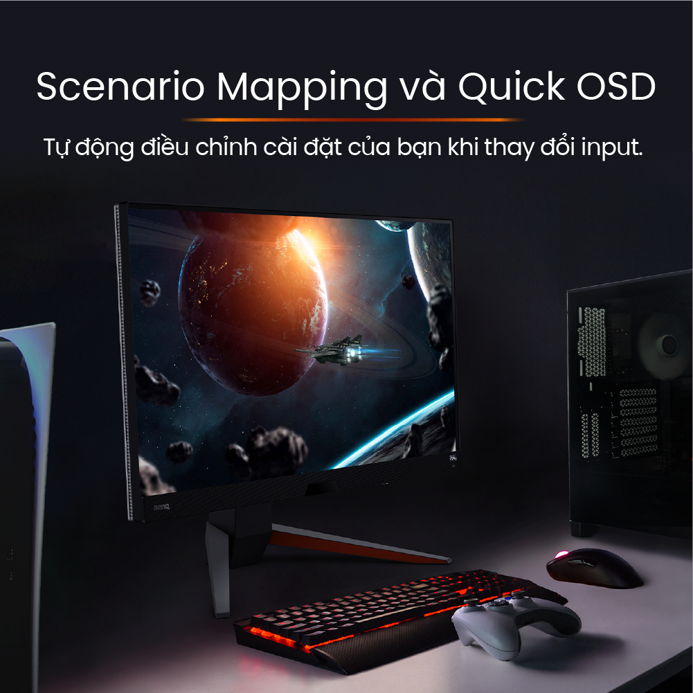 Màn hình máy tính BenQ MOBIUZ EX270M 27" FHD IPS 240Hz 1ms HDRi FreeSync chuyên gaming tích hợp tính năng bảo vệ mắt