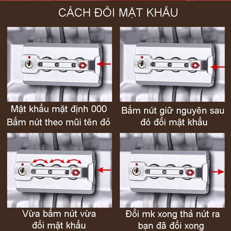 Vali Nhôm Nguyên Khối Khóa Sập NiceVilla 20inch & 24inch $ 29inch