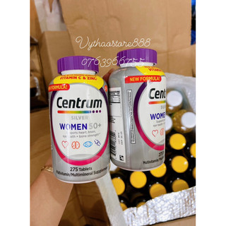 (Hàng chuẩn Auth) Vitamin Tổng Hợp Centrum Silver Ultra Women's 50+ 275 viên của Mỹ