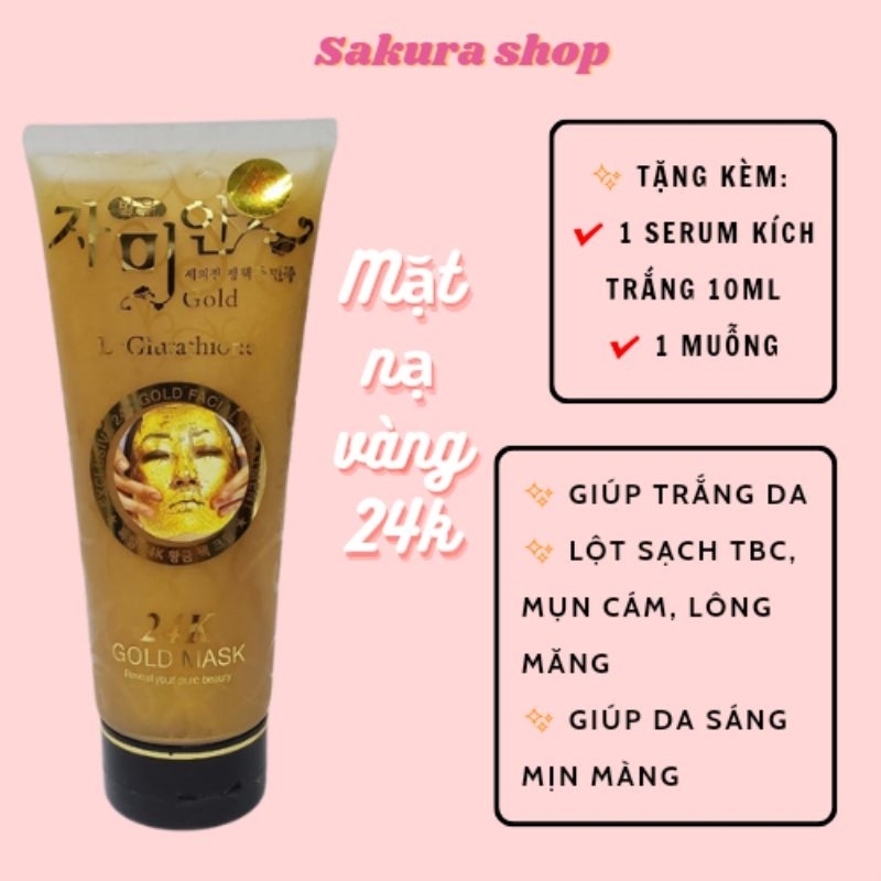 Gel lột mặt nạ vàng 24k Hàn Quốc 220ml tặng muỗng