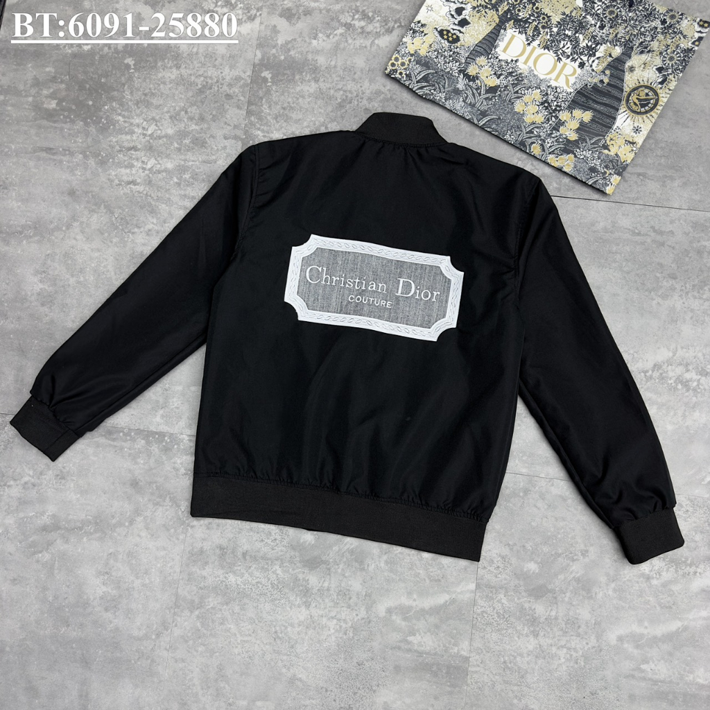 Áo Khoác GIÓ Đì O Họa Tiết Thêu LOGO Sau Lưng Mix Khóa Kéo Mẫu HOT