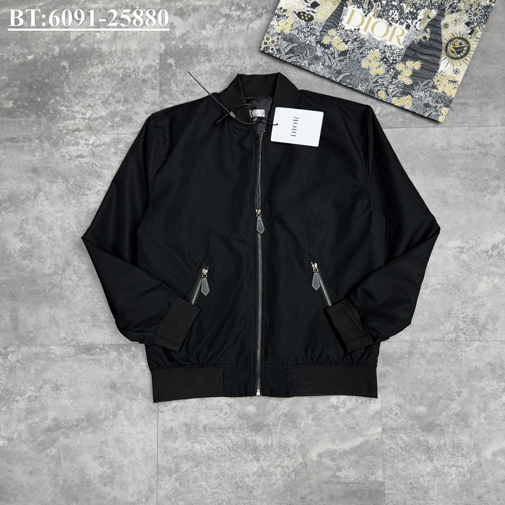 Áo Khoác GIÓ Đì O Họa Tiết Thêu LOGO Sau Lưng Mix Khóa Kéo Mẫu HOT