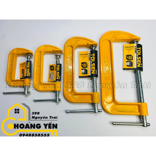 Cảo g 3"-75mm/4"-100mm/6"-150mm/8"-200mm thép chất lượng cao tolsen 10112/ 10113/ 10114/ 10115, vam c kẹp gỗ