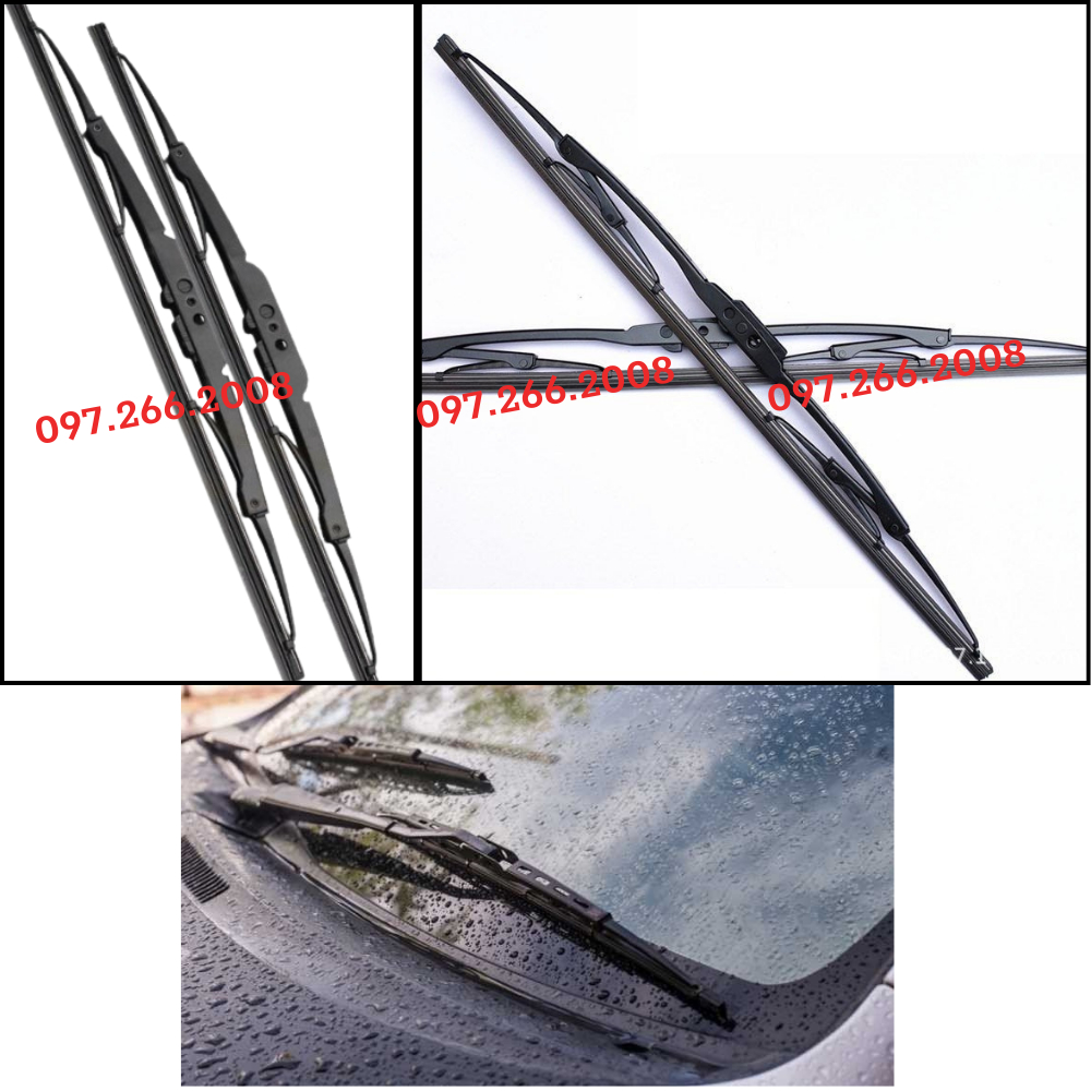 Cần Gạt Mưa Ô Tô Khung sắt lưỡi silicon dùng cho các dòng xe: Fadil, VF E34 Cao Cấp