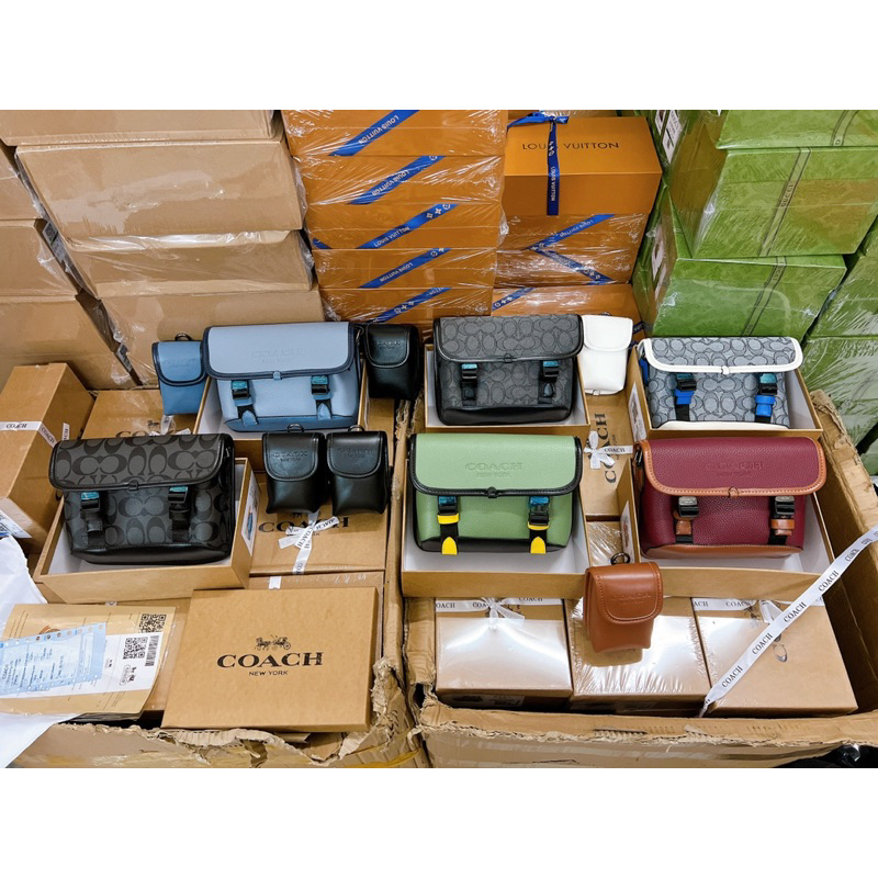 LEAGUE HYBRID CROSSBODY IN SIGNATURE CANVAS WITH CAMO PRINT FULLBOX