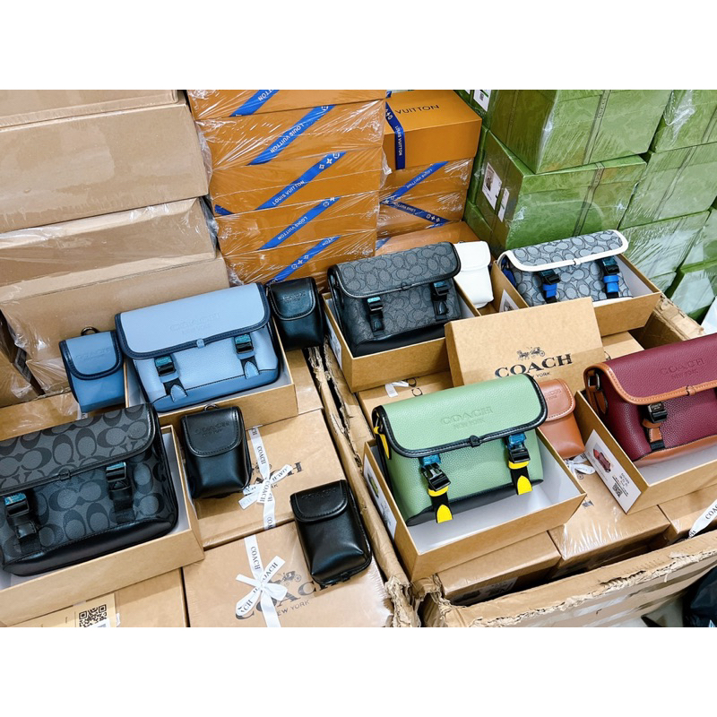 LEAGUE HYBRID CROSSBODY IN SIGNATURE CANVAS WITH CAMO PRINT FULLBOX