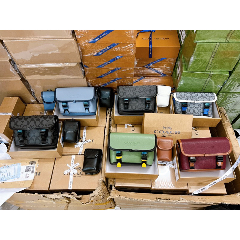 LEAGUE HYBRID CROSSBODY IN SIGNATURE CANVAS WITH CAMO PRINT FULLBOX