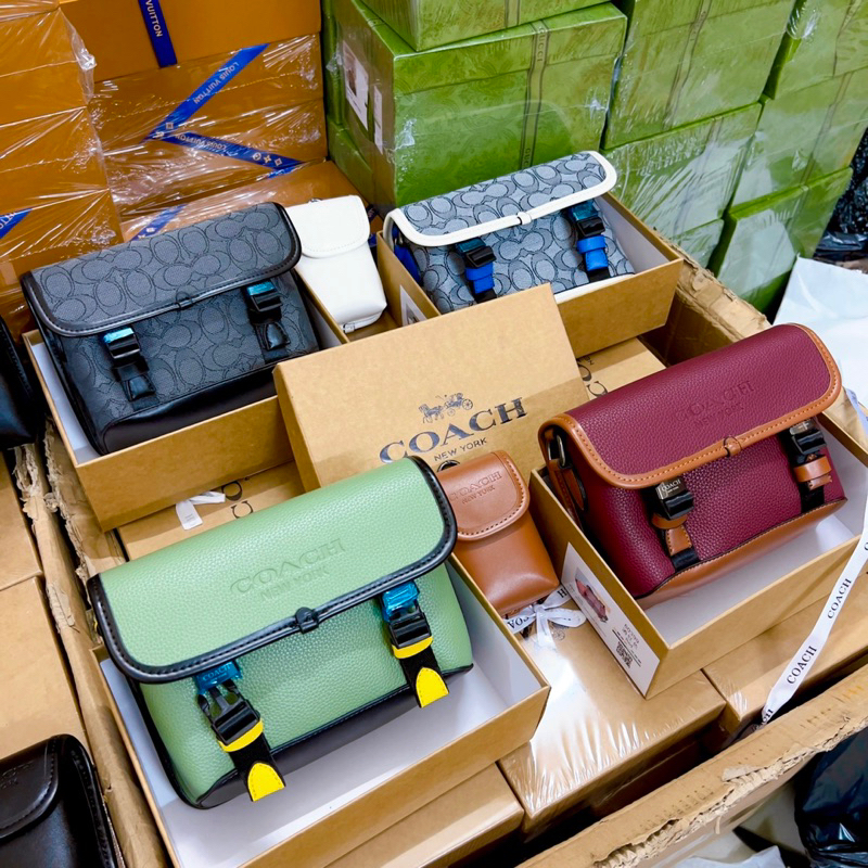 LEAGUE HYBRID CROSSBODY IN SIGNATURE CANVAS WITH CAMO PRINT FULLBOX