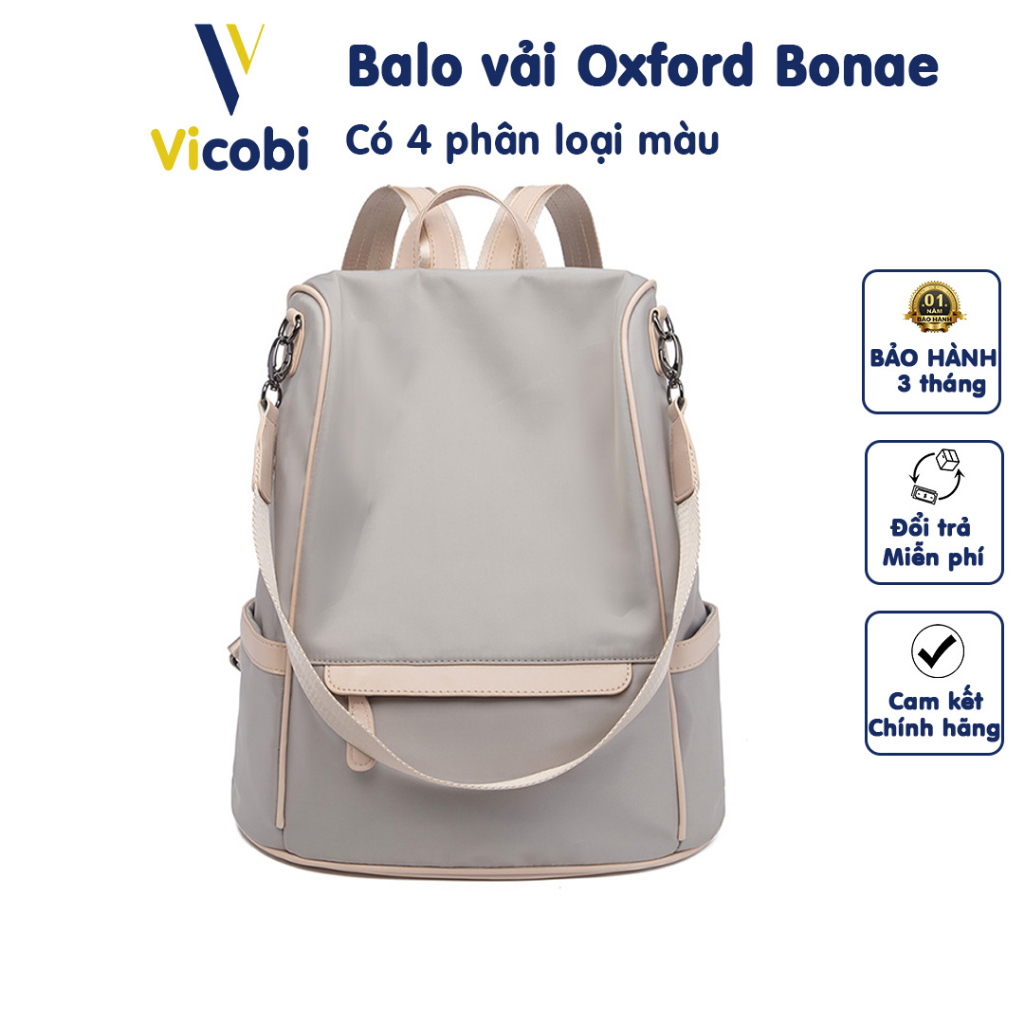 Balo nữ vải Oxford Bonae Vicobi B7, có 2 kích thước to và nhỏ