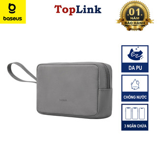 Túi Đựng Phụ Kiện Da Pu Chống Thấm Nước Baseus Easy Journey Series Storage Bag Có Khoá Kéo