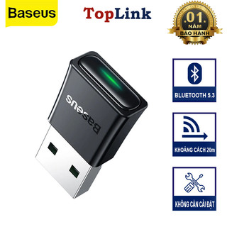 Usb Blueeoth 5.3 Tốc Độ Cao Kết Nối 5 Thiết Bị Cùng Lúc Baseus BA07 Bluetooth Receiver Dùng Cho Win 8.1 Trở Lên