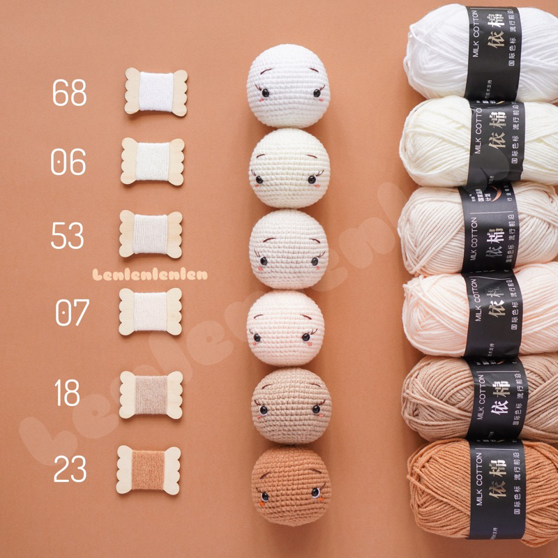 LEN MILK COTTON MÁC ĐEN 50g