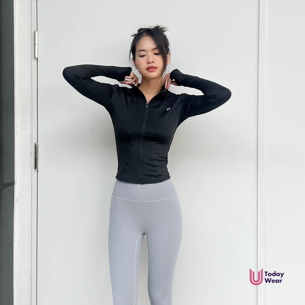 Áo khoác croptop thể thao Missy tay dài tôn dáng ôm body hỗ trợ tập gym yoga Today U Wear | BigBuy360 - bigbuy360.vn