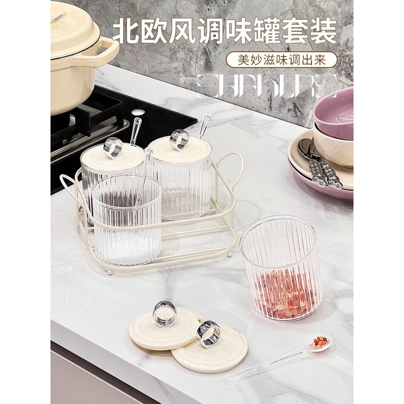 Bộ hũ gia vị kèm thìa - hot decor
